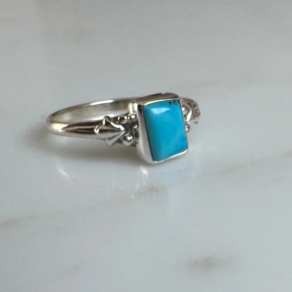 NWOT Sundance Southwest Portrait Ring, Turquoise, Sterling Silver
